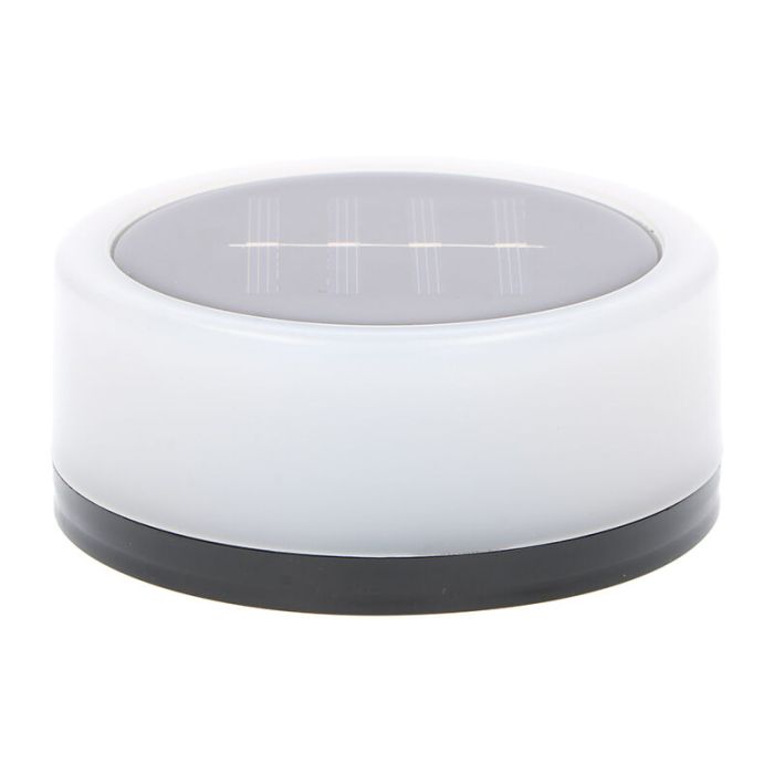 Prikspot op zonne-energie Nermin, kunststof, IP44, RGB + 2700K, met schemersensor
