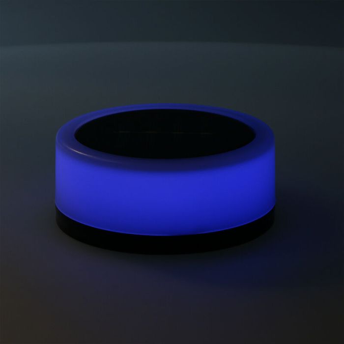 Prikspot op zonne-energie Nermin, kunststof, IP44, RGB + 2700K, met schemersensor