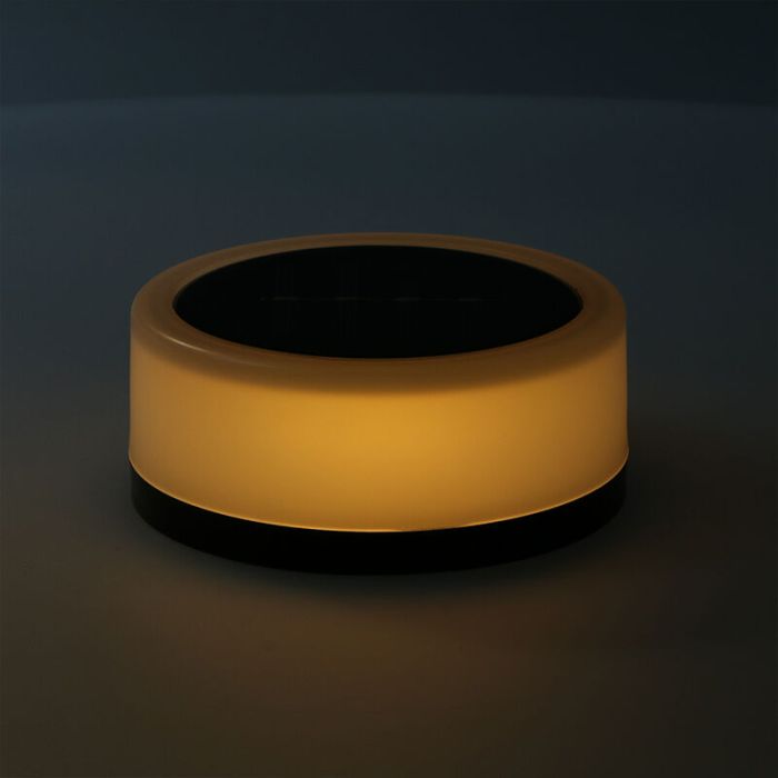 Prikspot op zonne-energie Nermin, kunststof, IP44, RGB + 2700K, met schemersensor