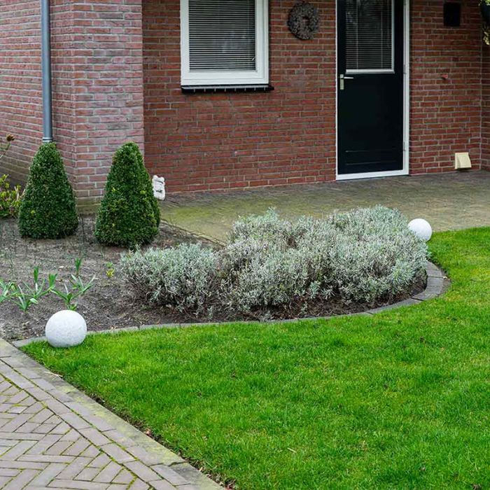 Grijze prikspot Stonie, kunststof, modern, IP65, 2700K