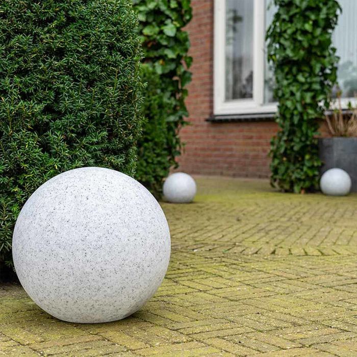 Grijze prikspot Stonie, kunststof, modern, IP65, 2700K