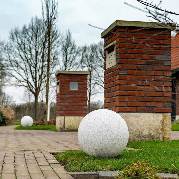 Grijze prikspot Stonie, kunststof, modern, IP65, 2700K