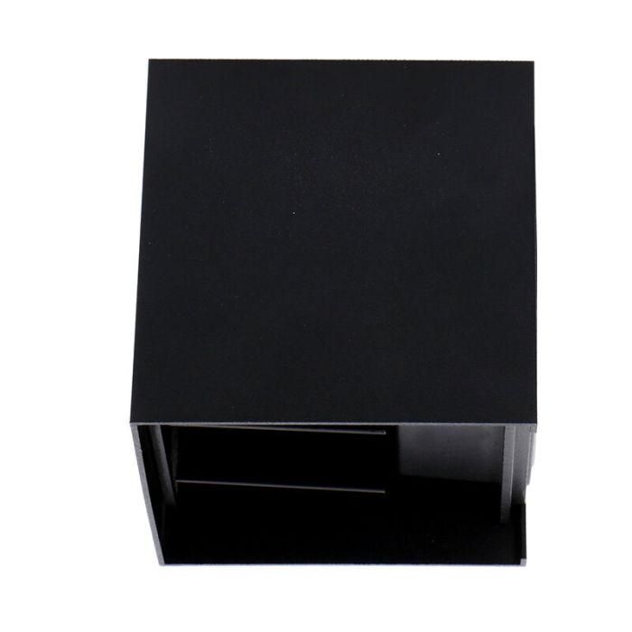 Zwarte buiten wandlamp Dion, aluminium, modern, IP65, dim-to-warm
