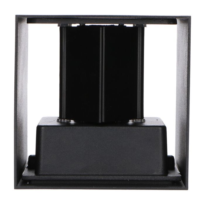 Zwarte buiten wandlamp Dion, aluminium, modern, IP65, dim-to-warm