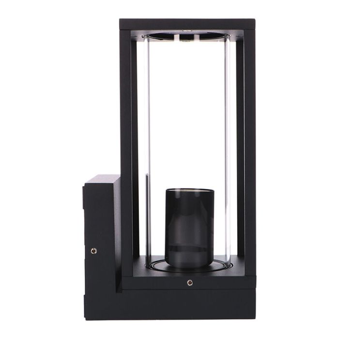 Zwarte buiten wandlamp Nadja, aluminium, modern, IP44