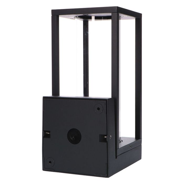 Zwarte buiten wandlamp Nadja, aluminium, modern, IP44