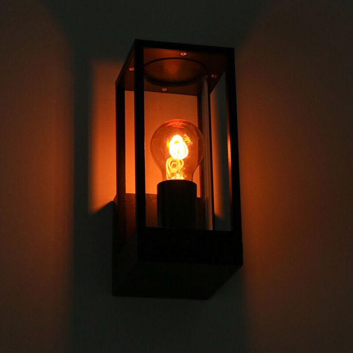 Zwarte buiten wandlamp Nadja, aluminium, modern, IP44