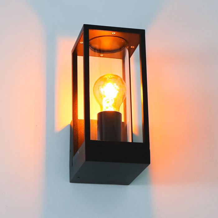 Zwarte buiten wandlamp Nadja, aluminium, modern, IP44