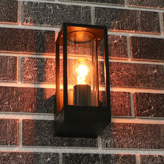 Zwarte buiten wandlamp Nadja, aluminium, modern, IP44