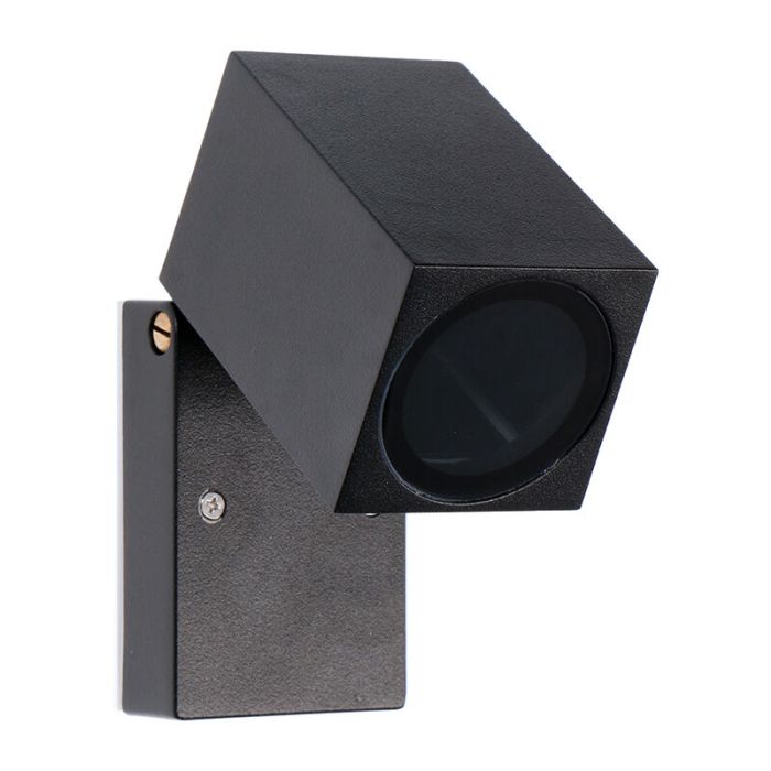 Zwarte buiten wandlamp Isobel, aluminium, modern, IP44