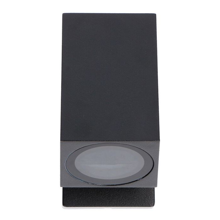 Zwarte buiten wandlamp Isobel, aluminium, modern, IP44