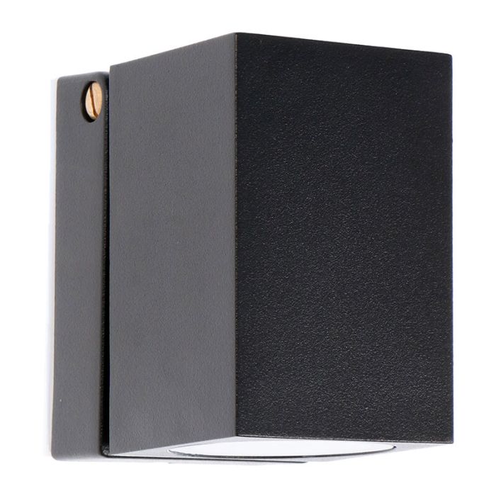 Zwarte buiten wandlamp Isobel, aluminium, modern, IP44