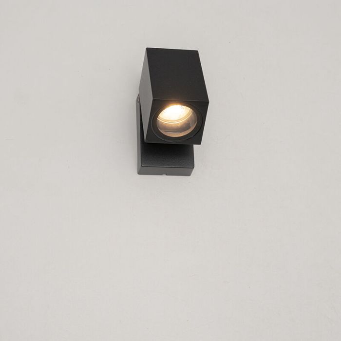 Zwarte buiten wandlamp Isobel, aluminium, modern, IP44