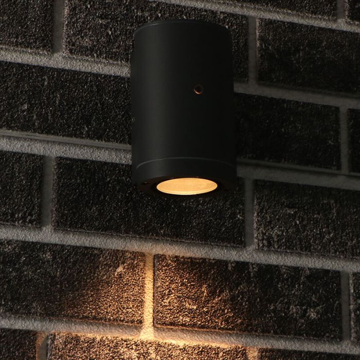Antraciete buiten wandlamp met schemersensor Ivana, aluminium, modern, IP44