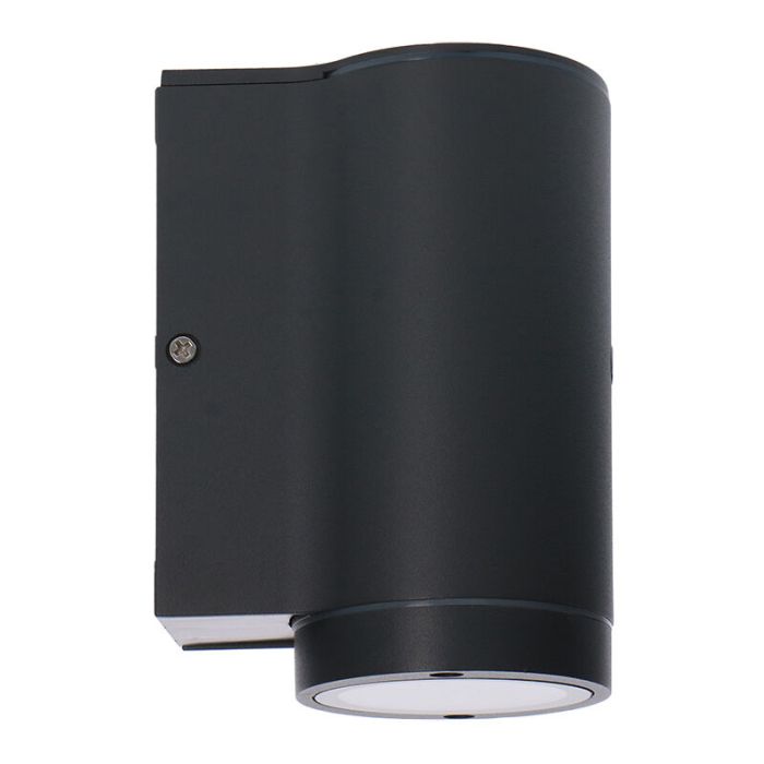 Antraciete buiten wandlamp met schemersensor Ivana, aluminium, modern, IP44