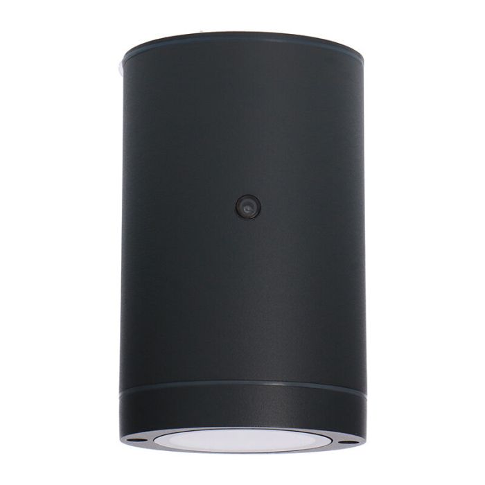 Antraciete buiten wandlamp met schemersensor Ivana, aluminium, modern, IP44
