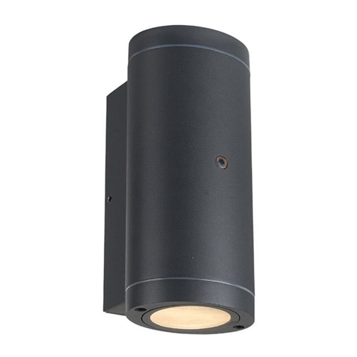 Antraciete buiten wandlamp met schemersensor Ivana, aluminium, modern, IP44