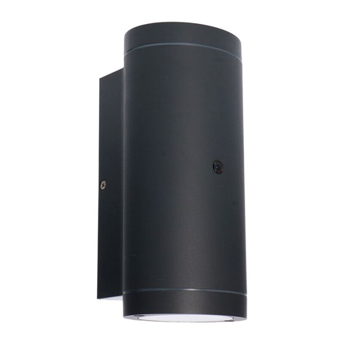 Antraciete buiten wandlamp met schemersensor Ivana, aluminium, modern, IP44