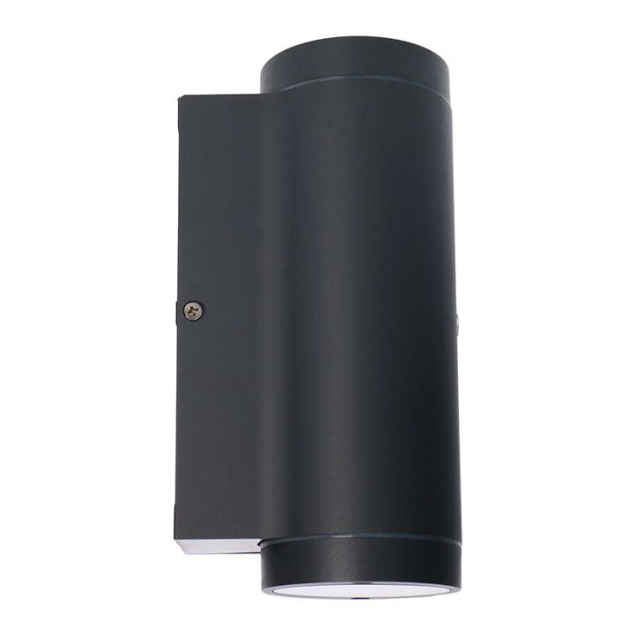 Antraciete buiten wandlamp met schemersensor Ivana, aluminium, modern, IP44