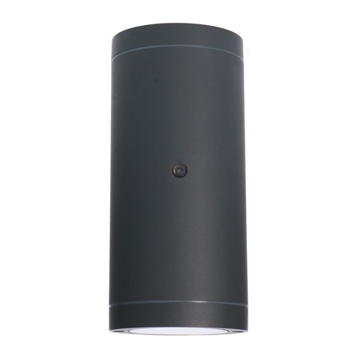 Antraciete buiten wandlamp met schemersensor Ivana, aluminium, modern, IP44