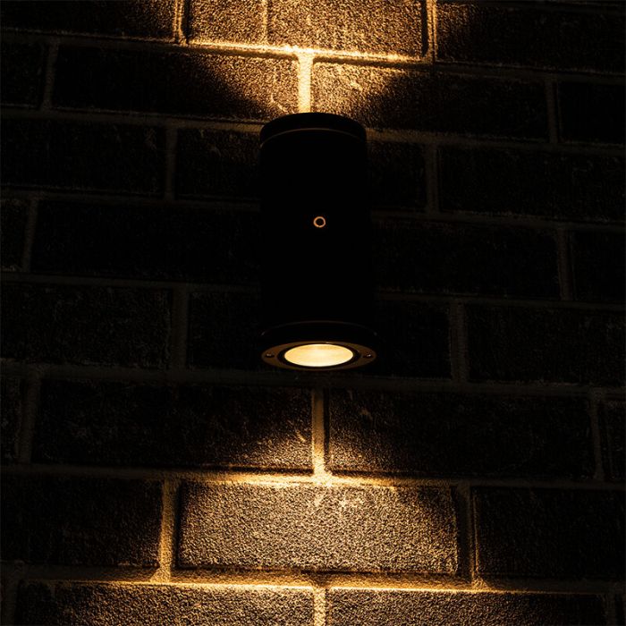 Antraciete buiten wandlamp met schemersensor Ivana, aluminium, modern, IP44