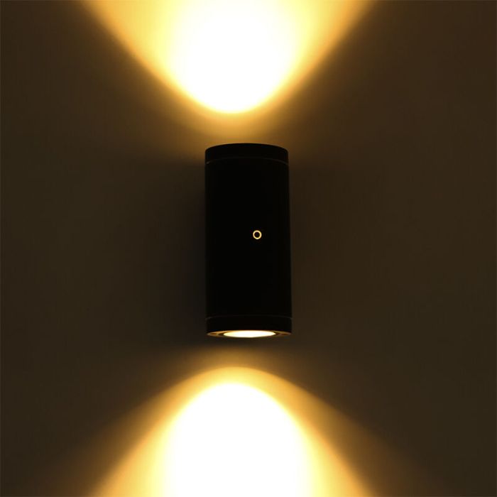 Antraciete buiten wandlamp met schemersensor Ivana, aluminium, modern, IP44
