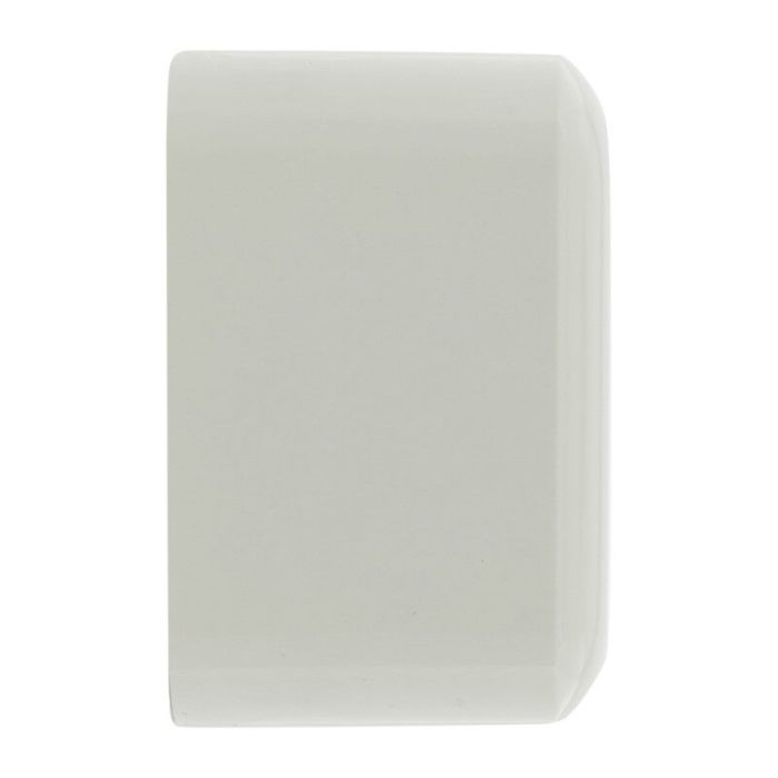 Exin Exo contactdoos, opbouw, enkelvoudig, randaarde, polarwit