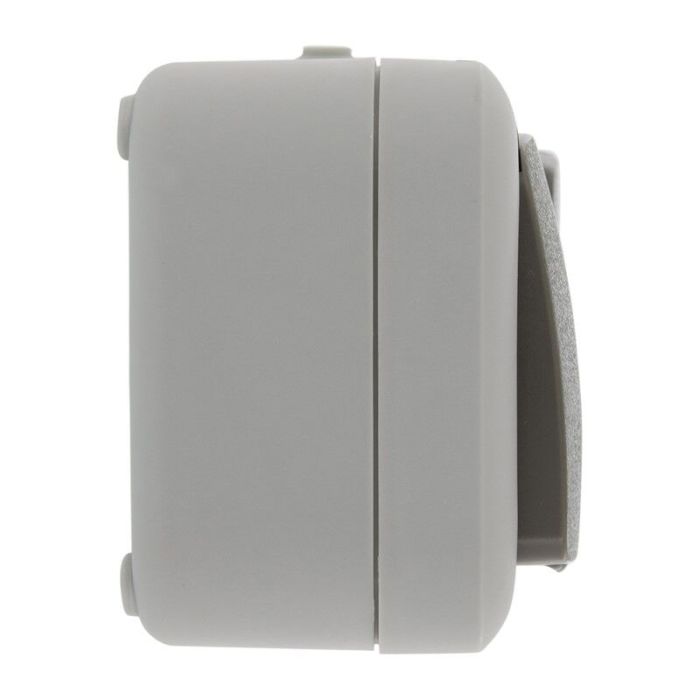 Q-Link Combinatie stopcontact en schakelaar, Spatwaterdicht serie Randaarde