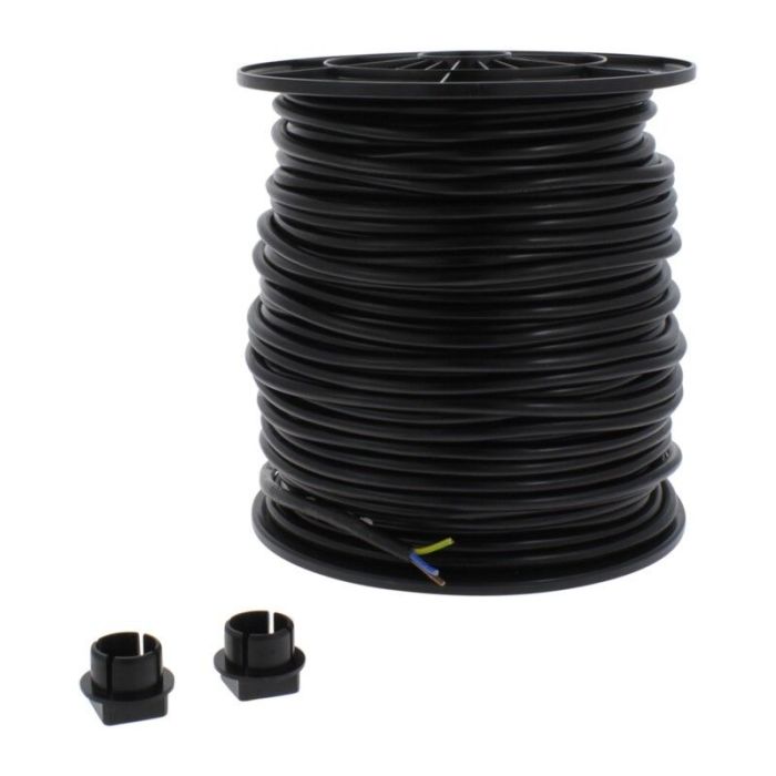 100 meter Huishoudsnoer VMVL 3 x 1.0 mm, Zwart