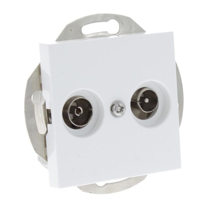 Q-Link S-Line Contactdoos Inbouw Radio/TV, Polarwit