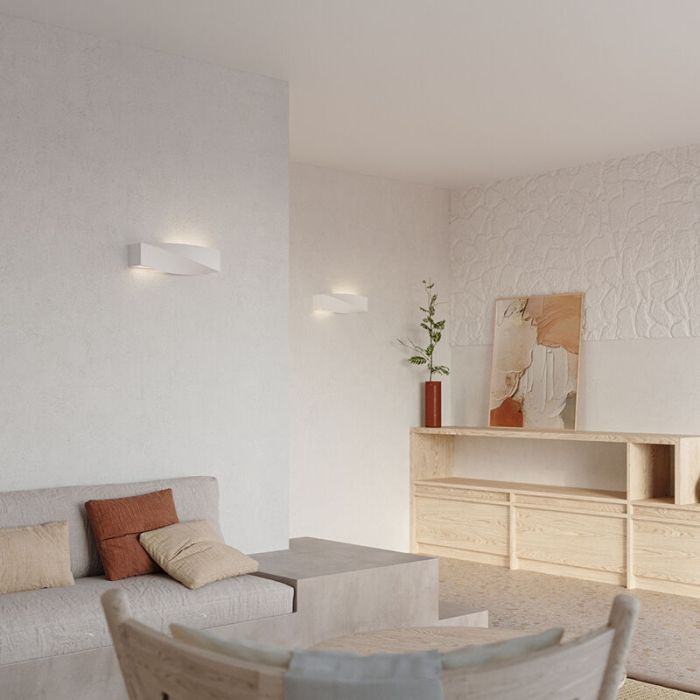 Moderne up down wandlamp Annick, wit, keramiek