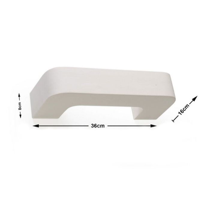Moderne up down wandlamp Loekie, wit, keramiek
