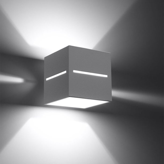 Witte up down wandlamp Jacky, aluminium
