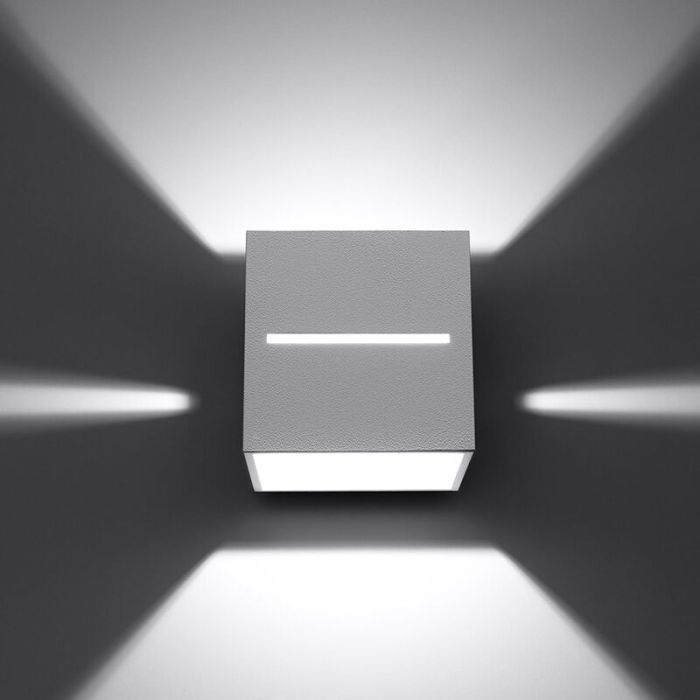Witte up down wandlamp Jacky, aluminium