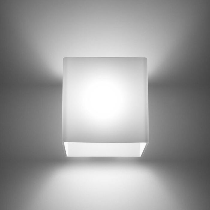 Witte up down wandlamp Jermy, glas