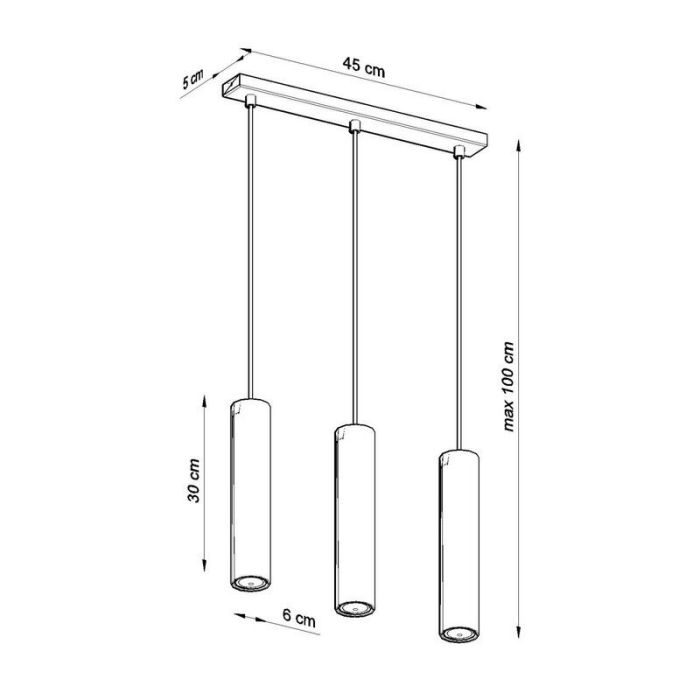 Witte hanglamp Harley, aluminium, 3L