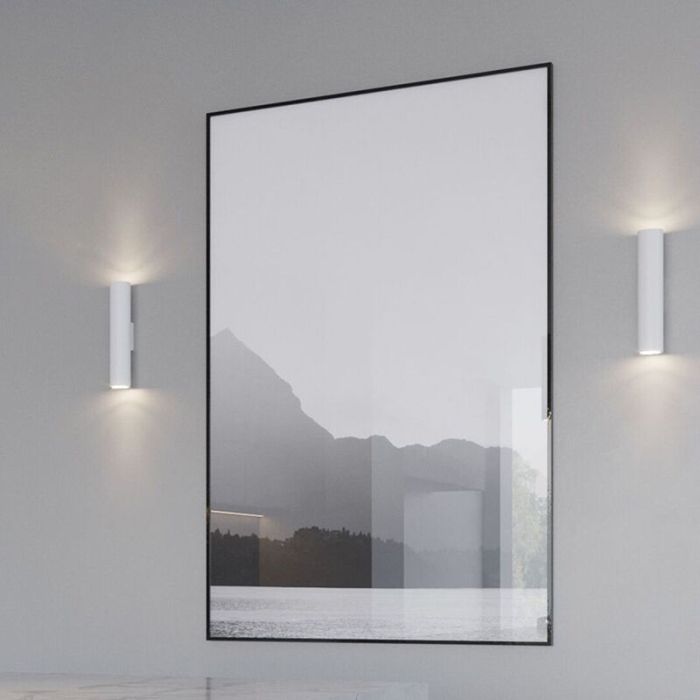 Witte up down wandlamp Harley, aluminium