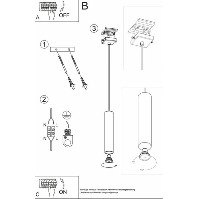 Zwarte hanglamp Harley, aluminium
