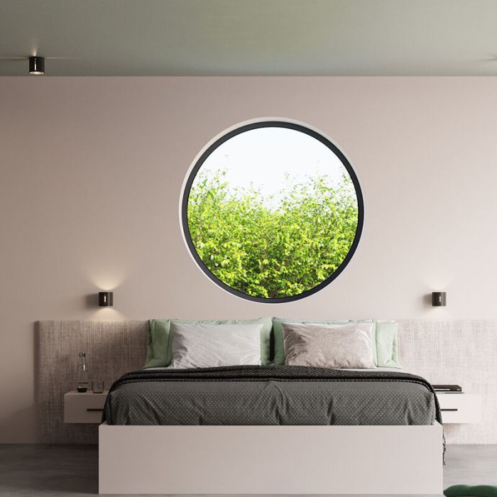 Zwarte up down wandlamp Jamey, aluminium