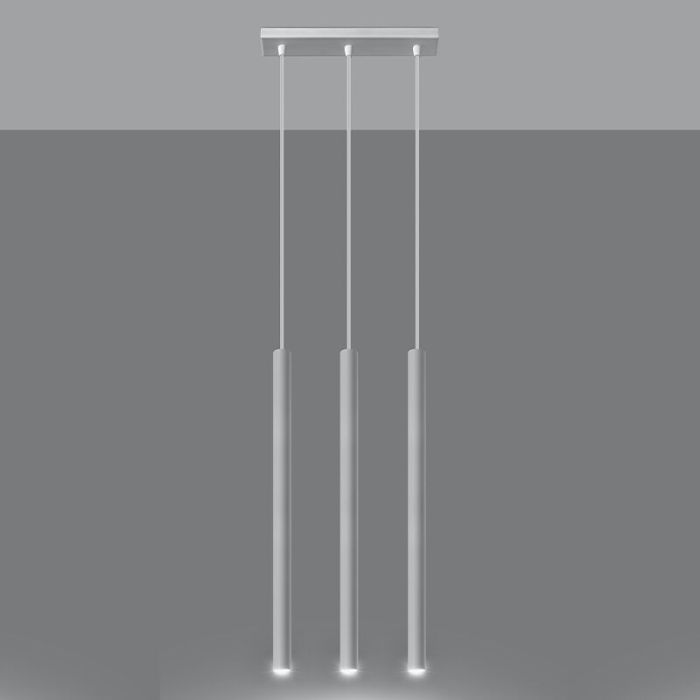 Moderne hanglamp Hillary, wit, aluminium, 3L
