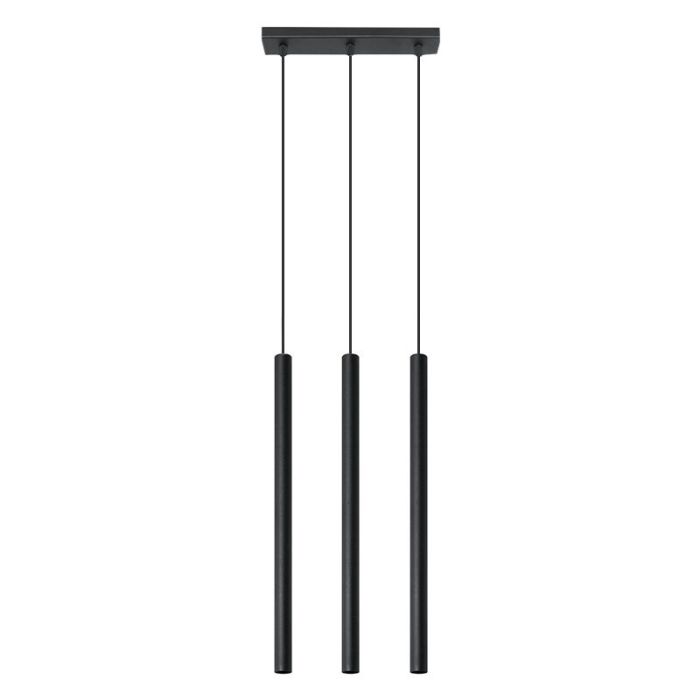 Moderne hanglamp Hillary, zwart, aluminium, 3L