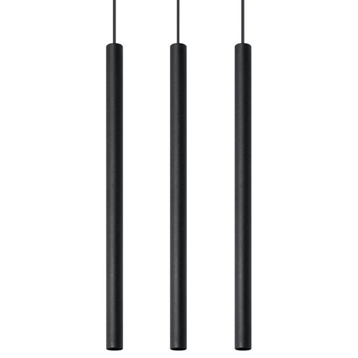 Moderne hanglamp Hillary, zwart, aluminium, 3L