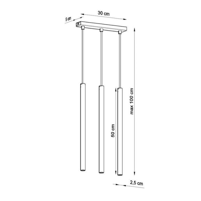 Moderne hanglamp Hillary, zwart, aluminium, 3L