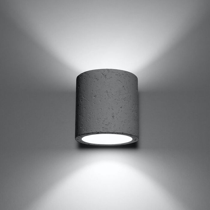 Betonnen up down wandlamp Amely, grijs