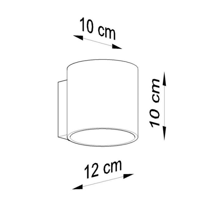 Betonnen up down wandlamp Amely, grijs