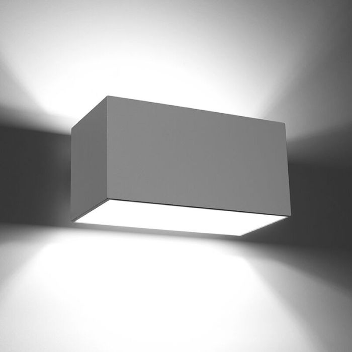 Witte up down wandlamp Andro, aluminium