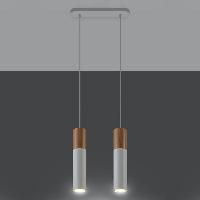 Witte hanglamp Francesca, aluminium, 2L
