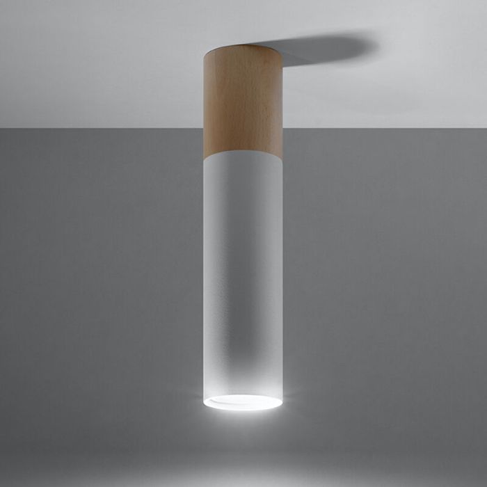Witte opbouwspot Francesca, aluminium