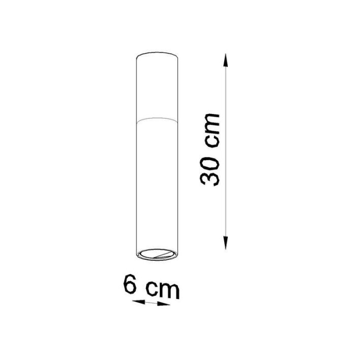 Zwarte opbouwspot Francesca, aluminium