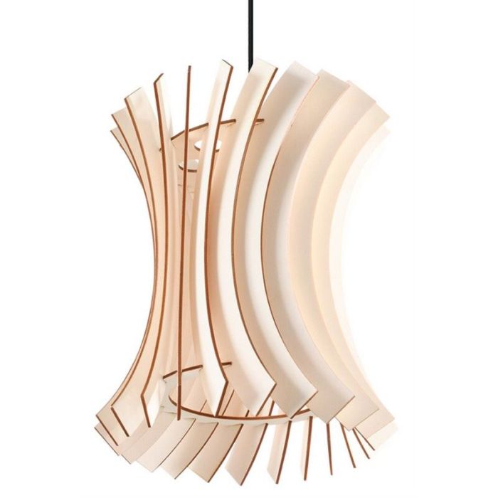 Landelijke hanglamp Goran, bruin, hout